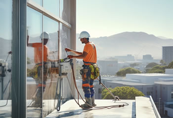 Coolblast prioritises safety during the window cleaning process