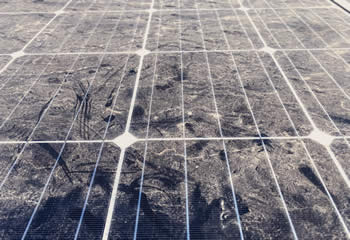 Dust dirt on solar panels